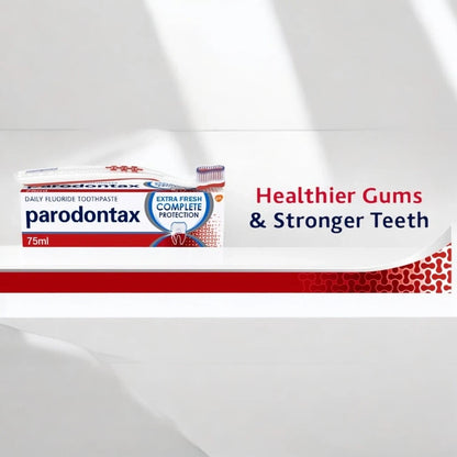Parodontax Complete Protection Fluoride Toothpaste 75ml – Extra Fresh – Gum Care, Anti-Gingivitis, Plaque Removal & Enamel Strengthening Toothpaste for Bleeding Gums - Damoo