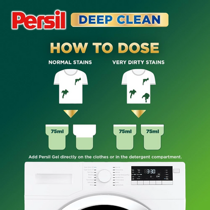 Persil Power Gel Liquid Laundry Detergent – White Flower, 2.9L + 1L Free | Deep Clean German Technology | Long-Lasting Freshness & Fabric Safe - Damoo