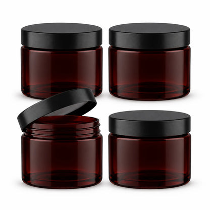 Black Incense Jar Set of 4 – 300 ML Each | High-Density Plastic Storage Containers for Organised Incense Storage at Home