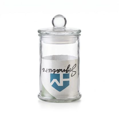 Signature Glass Storage Jar 150 Ml – Airtight Lid, Clear Glass Container with Rounded Stopper