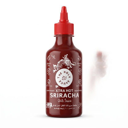 The Holy Sauce Xtra Hot Sriracha Chilli Sauce 300g – No Added MSG, Gluten Free, No Artificial Flavors
