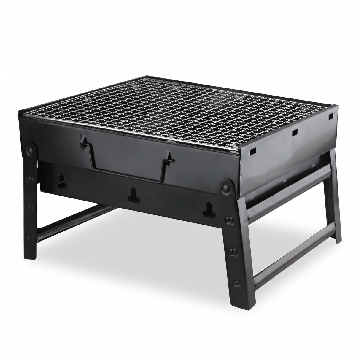 HU TOUR Barbecue Fiesta (HTO-1022) – 22 x 30 x 46 cm Rectangular Barbecue Grill with Mesh Grate and Lower Shelf