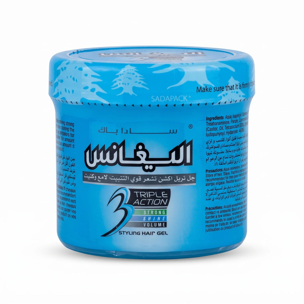 Elegance Hair Gel 500 ml – Blue Hair Styling Gel with Castor Oil and English & Arabic Labeling
