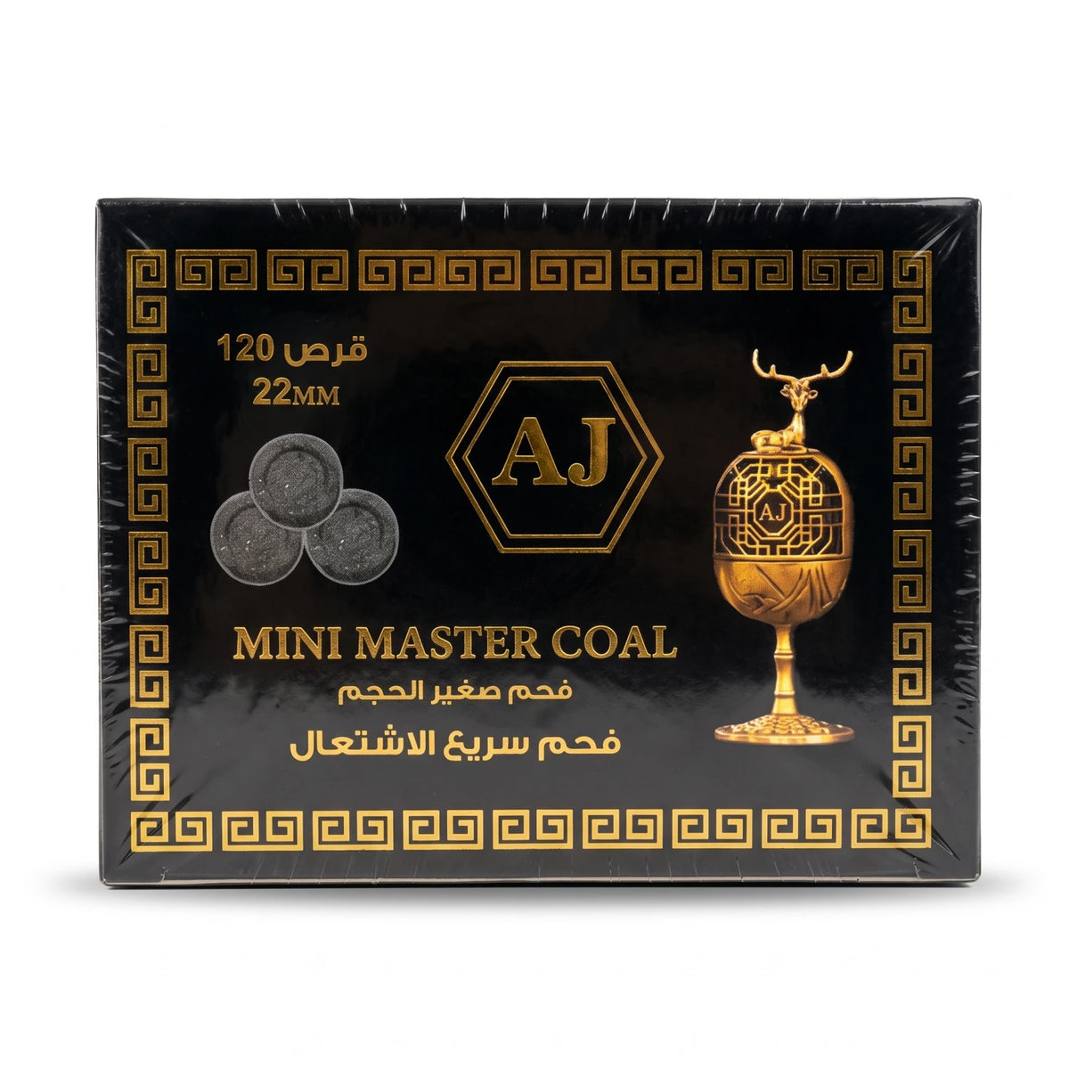 AJ Mini master coal 22mm Charcoal Discs – 120 Pieces | Small Size | Fast Ignition