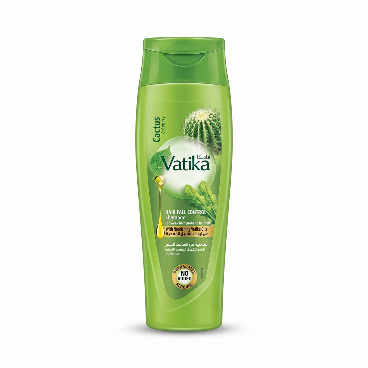 Vatika Hair Fall Control Shampoo – Cactus & Gergery | Nourishing Vatika Oils | For Weak Hair