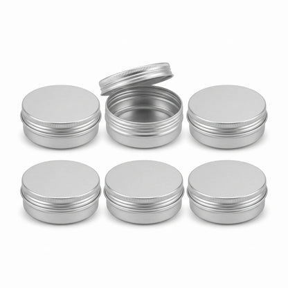 6 Pieces Incense Jar Package – 100 ml Each | Metal Round Containers for Organising and Storing Incense