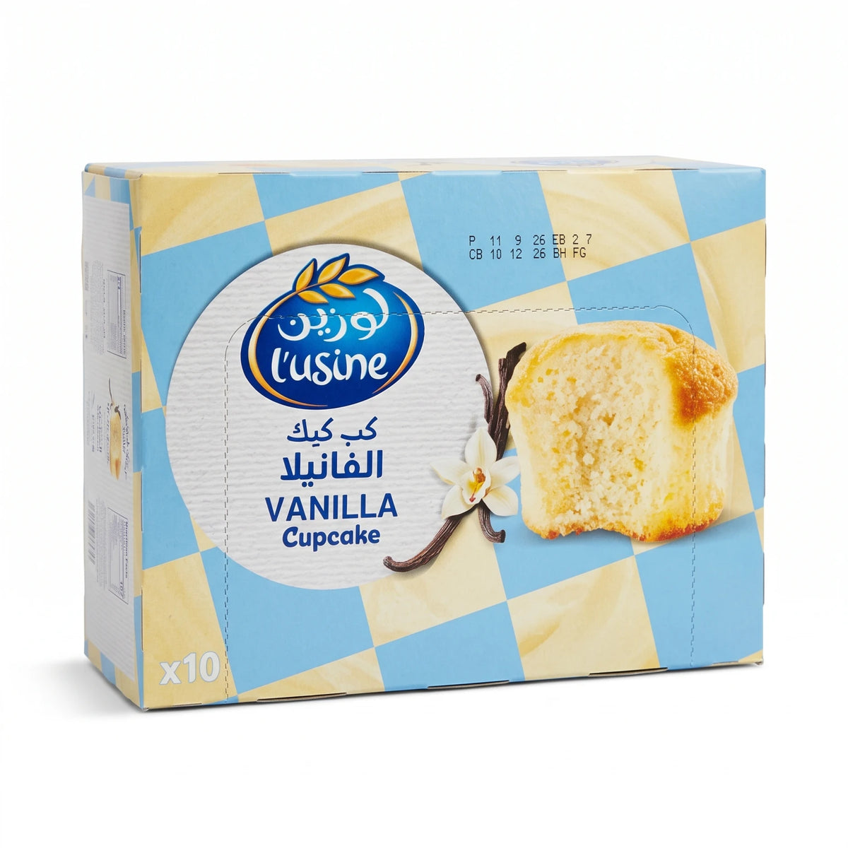 Lusine Vanilla Cupcake 10 Pieces – Packaged Vanilla-Flavoured Cupcakes for Sharing