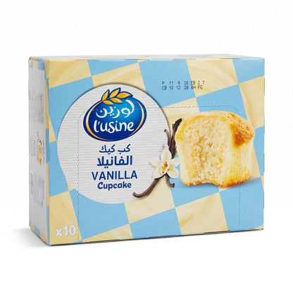 Lusine Vanilla Cupcake 10 Pieces – Packaged Vanilla-Flavoured Cupcakes for Sharing
