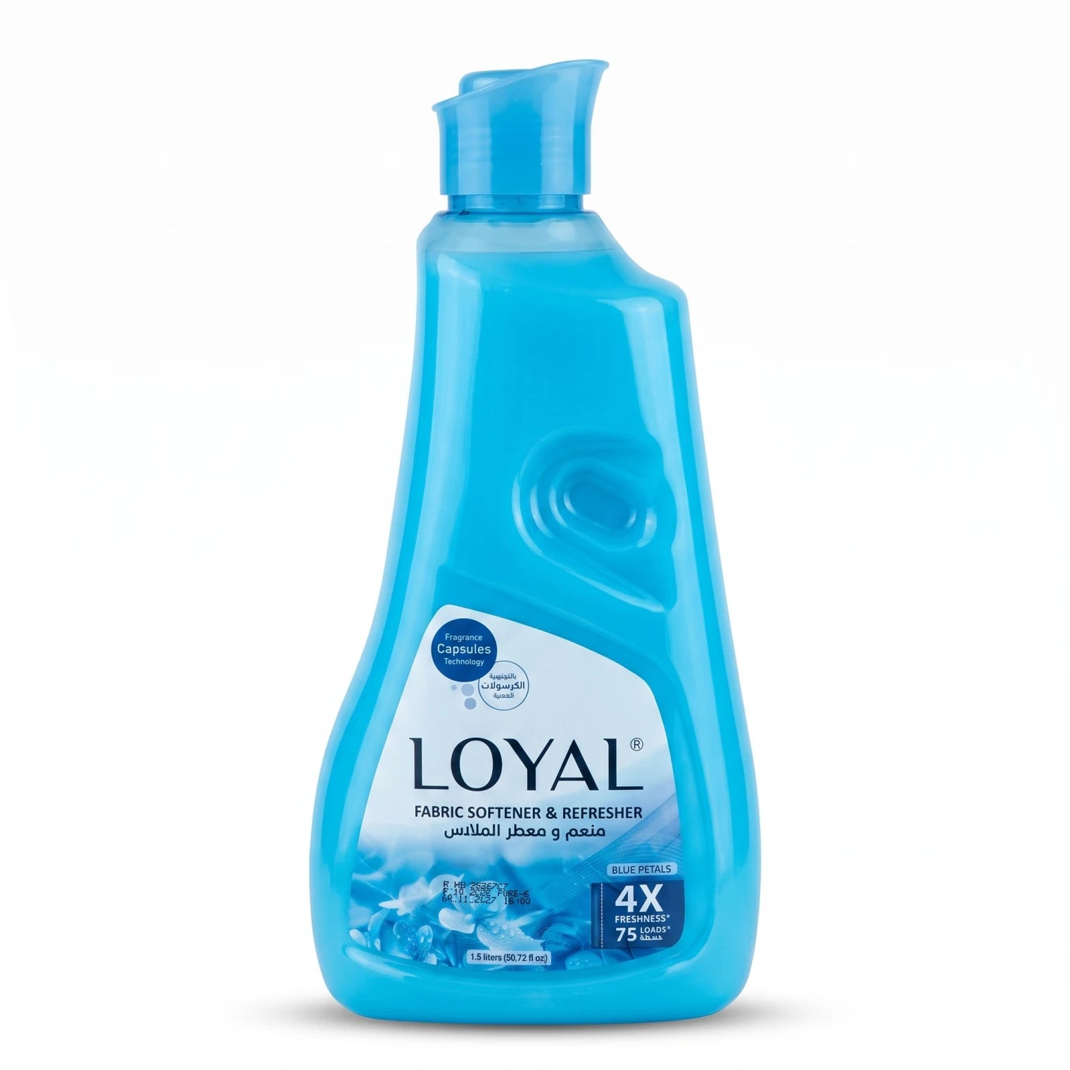 LOYAL Fabric Softener & Refresher Blue Petals 1.5 Liters | Fragrance Capsules Technology | 4X Freshness