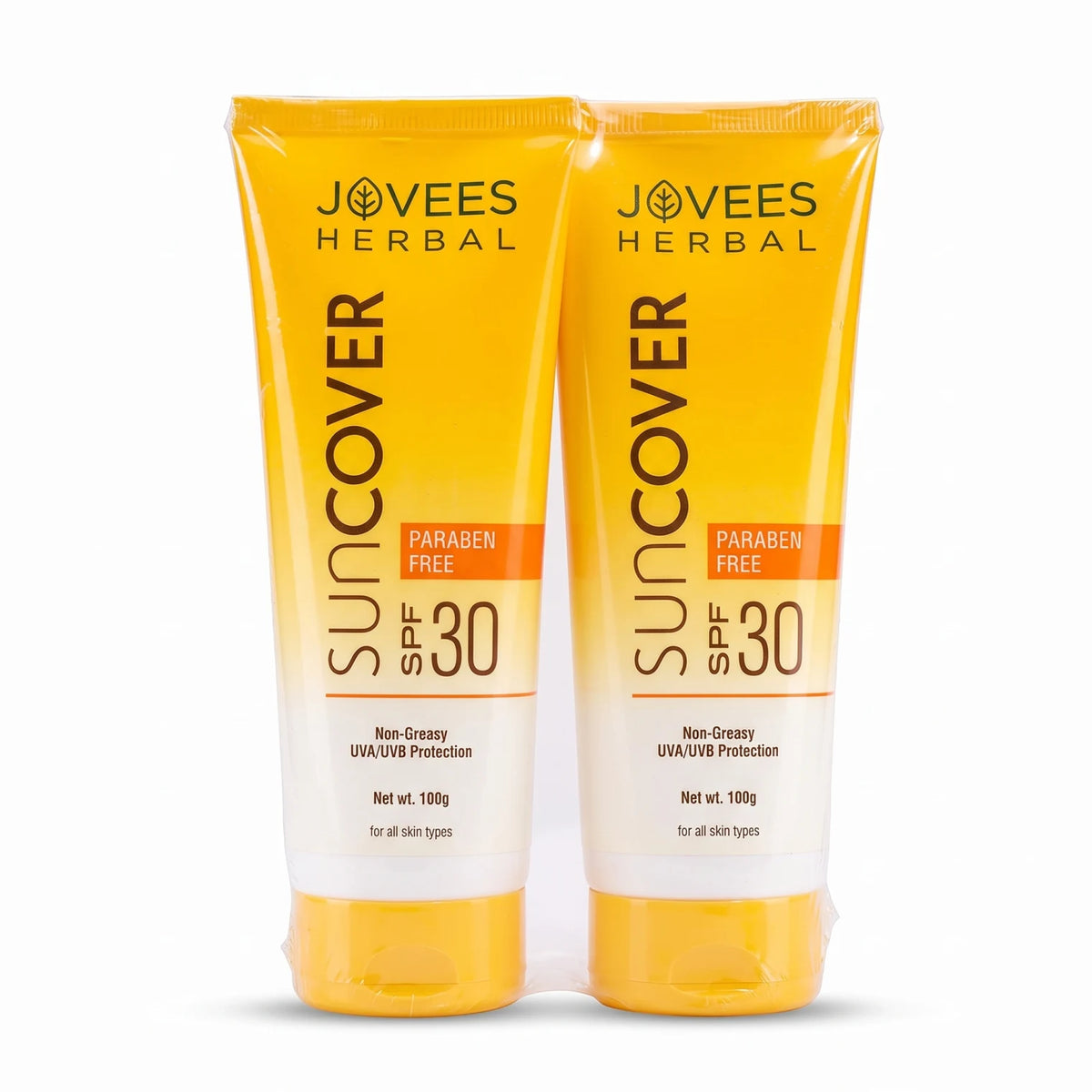 JOVEES HERBAL Sunscreen – 100g, 2-Piece Pack | SPF 30 | UVA/UVB Protection | Non-Greasy Formula for All Skin Types