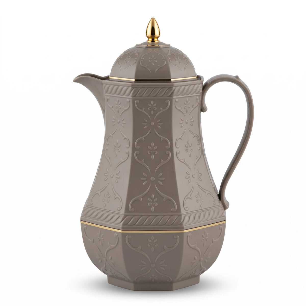 Rose Dark Grey Premium Vaccum Flask 1.3 Liters – Leak Proof, 12-Hour Hot & 24-Hour Cold, Tea and Coffee