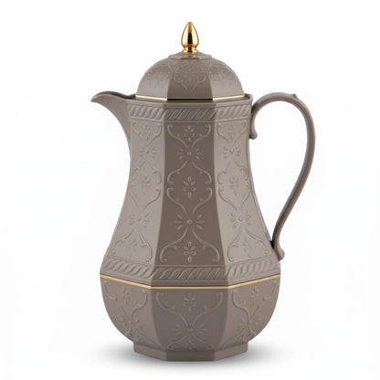 Rose Dark Grey Premium Vaccum Flask 1.3 Liters – Leak Proof, 12-Hour Hot & 24-Hour Cold, Tea and Coffee