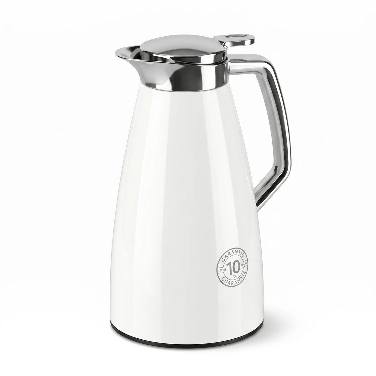 Emsa Plaza Vacuum flask (Aroma Diamond) 1 Liter – Ice White | 12-Hour Hot, 24-Hour Cold | Leak-Proof Tea & Coffee Flask