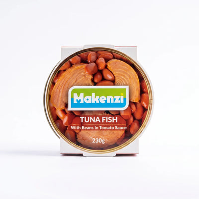 Makenzi Tuna Fish with beans in tomato sauce 230g – Canned Food with Tuna, Beans and Tomato Sauce