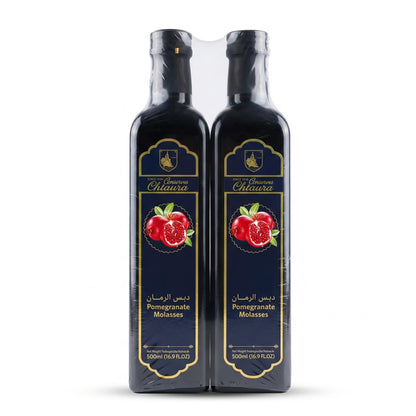 Chtaura Pomegranate Molasses 500ml Pack of 2 – Pomegranate Flavour, Twin Bottle Set