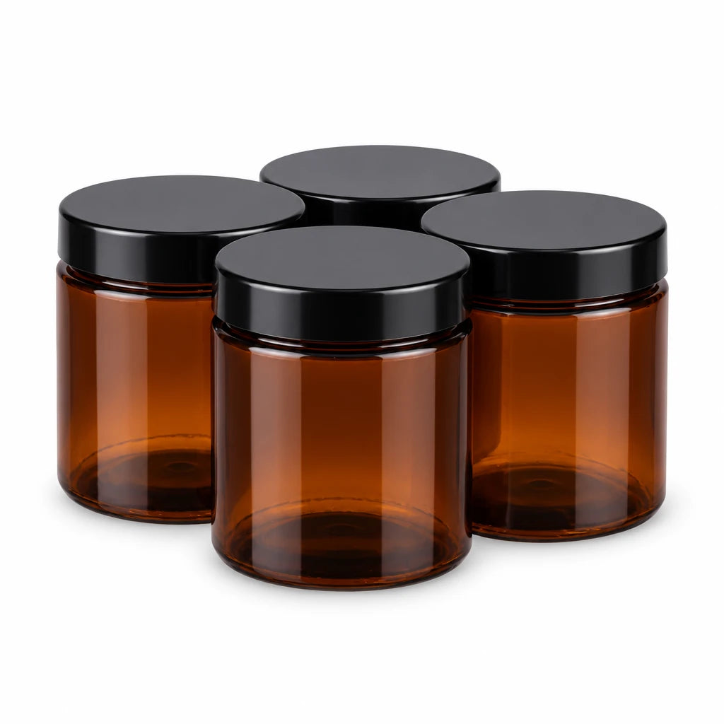 4-Piece Incense Jar Package – 500 ML Each | High-Density Plastic Storage Containers for Incense Storage and Organization
