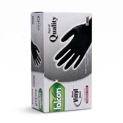Cobalt Signature Disposable Gloves – Black Large | Powder-Free, Non-Sterile, Ambidextrous Hand Protection