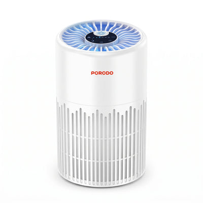 PORODO PUREA Smart Air Purifier – White | 3-Layer H13 HEPA Filter | 60 m³/h Airflow | 3 Fan Speeds