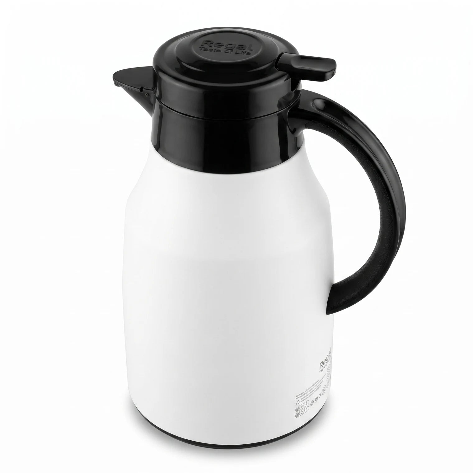Proctor Silex Regal Stainless steel vaccum Jug 1.6 Liters – White Matte | Leak Proof | Keeps Tea and Coffee Hot or Cold