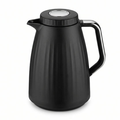 BAYTIX Vacuum Flask 1.0 Liter – Black Insulated Beverage Carafe | Leak Proof, Keeps Drinks Hot or Cold