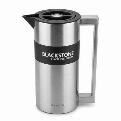BLACKSTONE Stainless Steel Vacuum Flask 1.5 Litre – Leak-Proof Tea and Coffee Flask, Keeps Hot for 12 Hours and Cold for 24 Hours