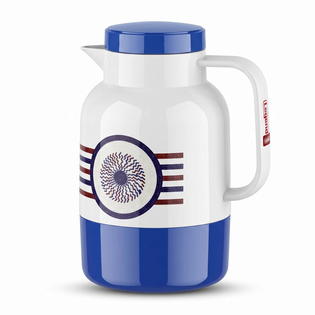 Legend Vacuum Flask 1.5 Liters – Decorative Striped & Geometric Patterns | Leak Proof, Keeps Drinks Hot or Cold