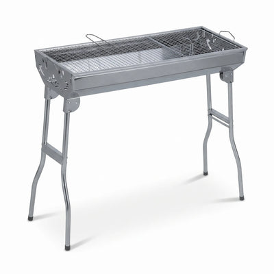 HU TOUR BBQ Portable Barbeque HTO-1027 – 68 x 33 x 98 cm | Folding Metal Grill with Wire-Mesh Surface and Scissor-Style Legs