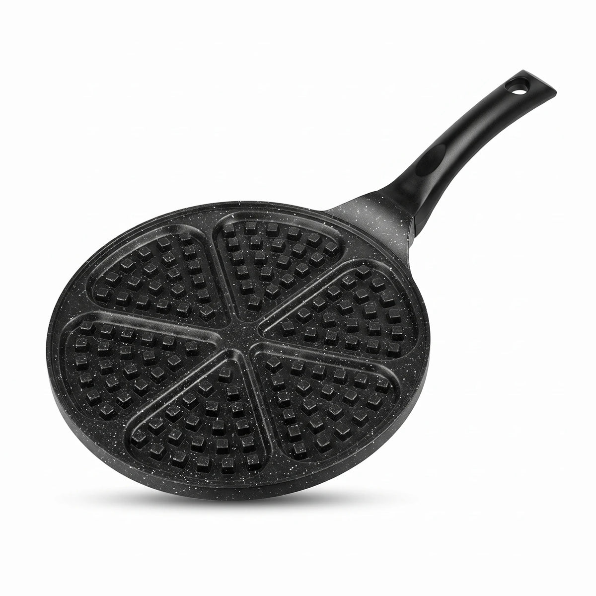 28 CM Granite Coating Waffle Pan with Bakelite Handle and Hanging Loop | Handheld Waffle Cooking Pan for Home Kitchen Use