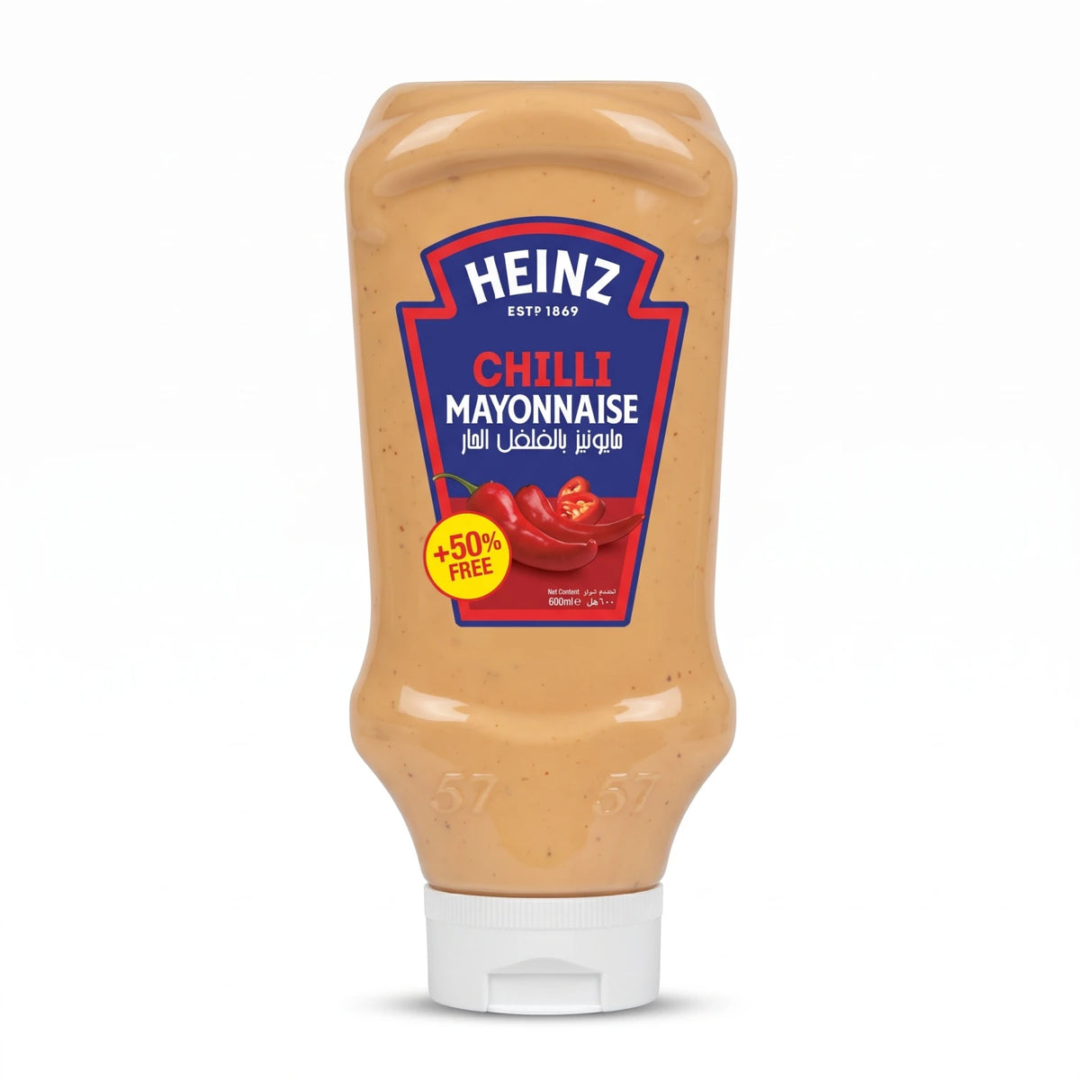 HEINZ Chilli Mayonnaise 600ml Bottle – Chilli-Flavoured Mayonnaise Sauce for Sandwiches, Burgers, Wraps and Dips