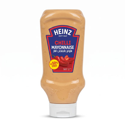 HEINZ Chilli Mayonnaise 600ml Bottle – Chilli-Flavoured Mayonnaise Sauce for Sandwiches, Burgers, Wraps and Dips