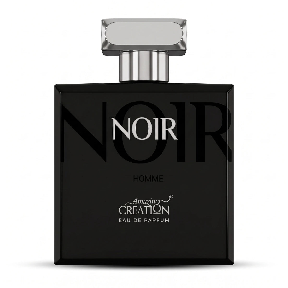 Amazing creation Noir 100 ML Homme Eau de Parfum – Black Bottle with Reflective Silver-Colored Cap