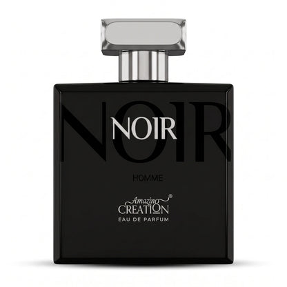 Amazing creation Noir 100 ML Homme Eau de Parfum – Black Bottle with Reflective Silver-Colored Cap