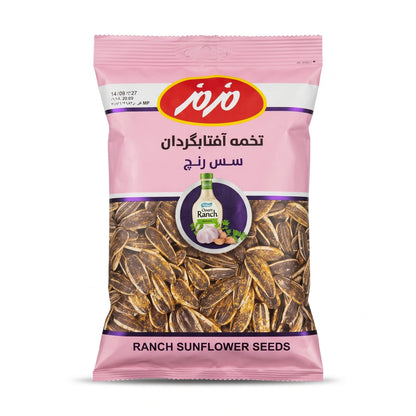 Maz Maz Ranch Sunflower Seeds 125 grams – Small-Size Seeds, Classic Ranch Flavour, Pink Snack Pouch