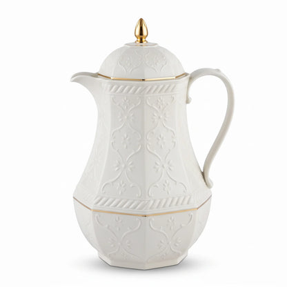 Rose White Premium Vaccum Flask – 1.3 Liters | Leak Proof | Keeps Tea and Coffee Hot for 12 Hours or Cold for 24 Hours