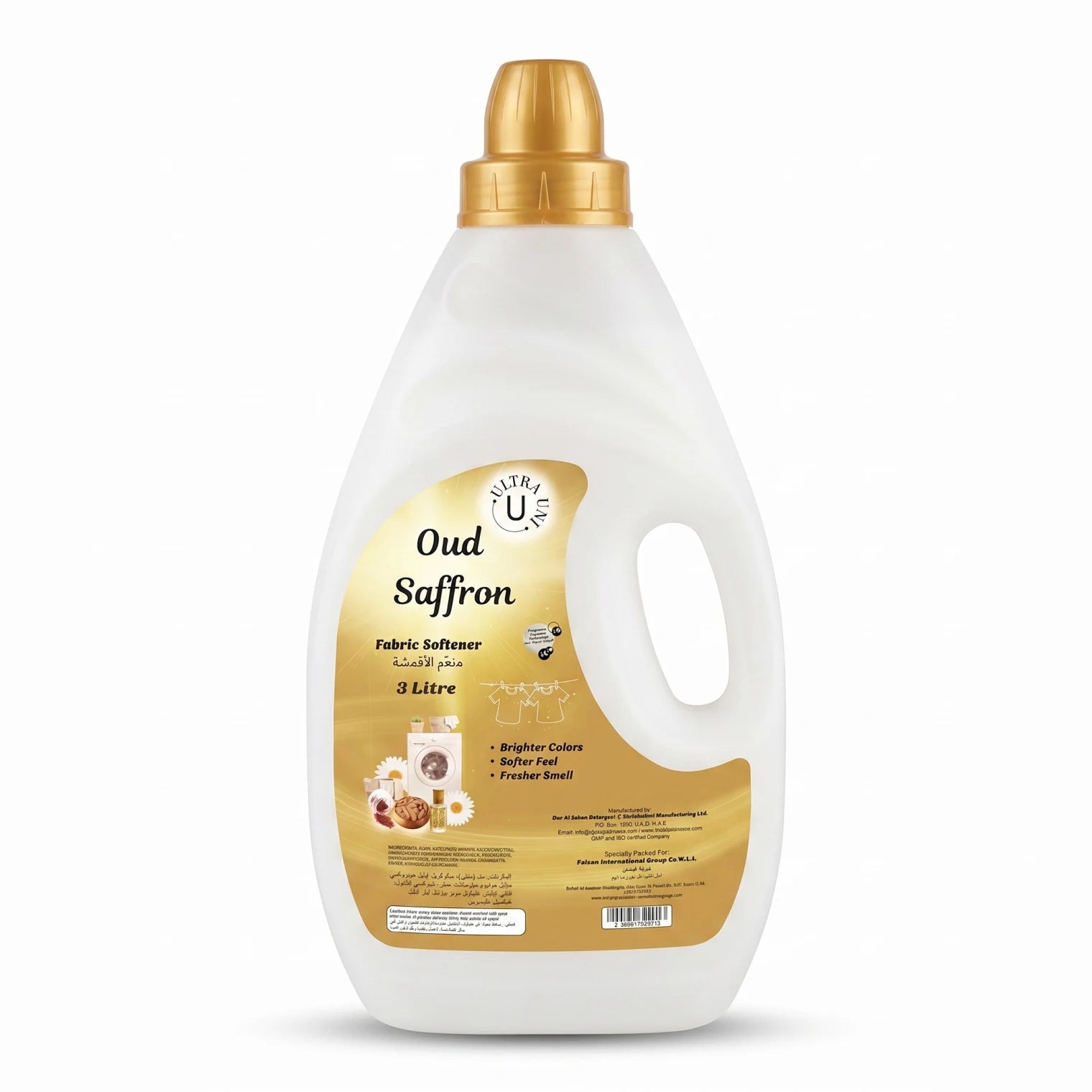 ULTRA UNI Fabric Softener Oud Saffron – 3 Litre | Fragrance Capsules Technology, Softer Feel and Fresher Smell