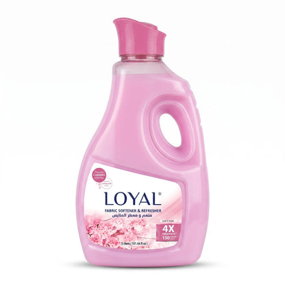 LOYAL Fabric Softener & Refresher – Soft Pink, 3 Liters | Fragrance Capsules Technology | 4X Freshness | 150 Loads
