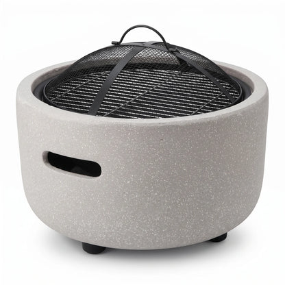 Omega 1 Outdoor Fire Pit and BBQ Grill – Lightweight 40 x 43 x 43 cm Portable Camping and Garden Grill for Outdoor Cooking and Grilling