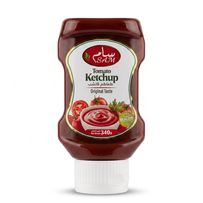 SAM Tomato Ketchup 340 g – Original Taste Tomato Sauce for Everyday Meals and Snacks