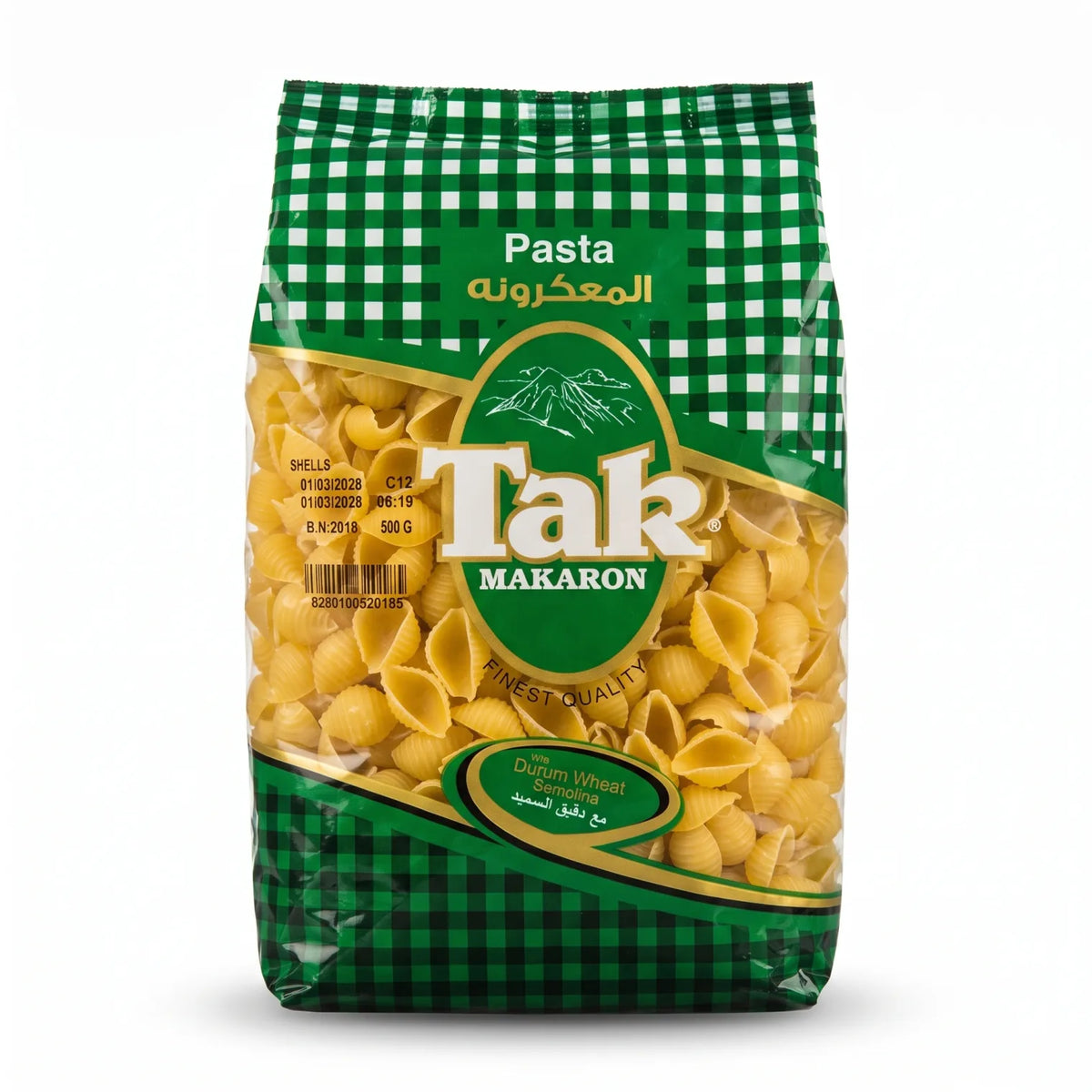 Randa MAKARON Shells 500 G – Shell-Shaped Pasta with Durum Wheat Semolina | Transparent Pack Window | Everyday Cooking Ingredient | Green Packaging