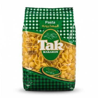 Randa MAKARON Shells 500 G – Shell-Shaped Pasta with Durum Wheat Semolina | Transparent Pack Window | Everyday Cooking Ingredient | Green Packaging