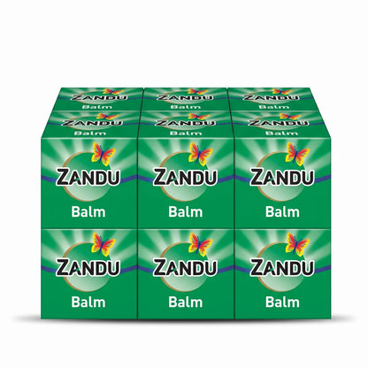 ZANDU Balm – 6 Packs, 9 ml | Green Packaging with Butterfly Graphics