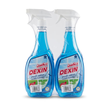 DEXIN Glass Cleaner – 2 Pieces, 800 ML Each | Trigger-Spray Bottles | Streak-Free Shine for Glass, Windows and Mirrors