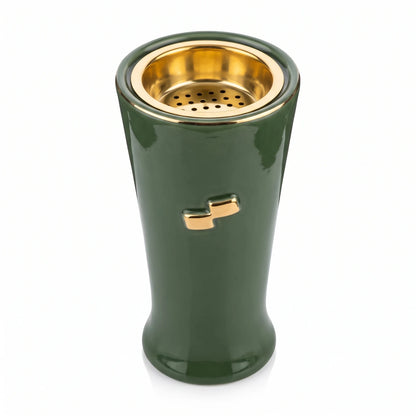 Otantik LIQA'A Small Dark Green Incense Burner – 17cm Arabic Calligraphy Design with Gold-Colored Details