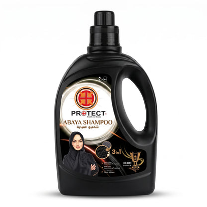 PROTECT Abaya Shampoo OUDH FLAVOUR 3 Liter – 3 in 1 Formula | Black Color Protection | Long Lasting Freshness | Fabric Softness