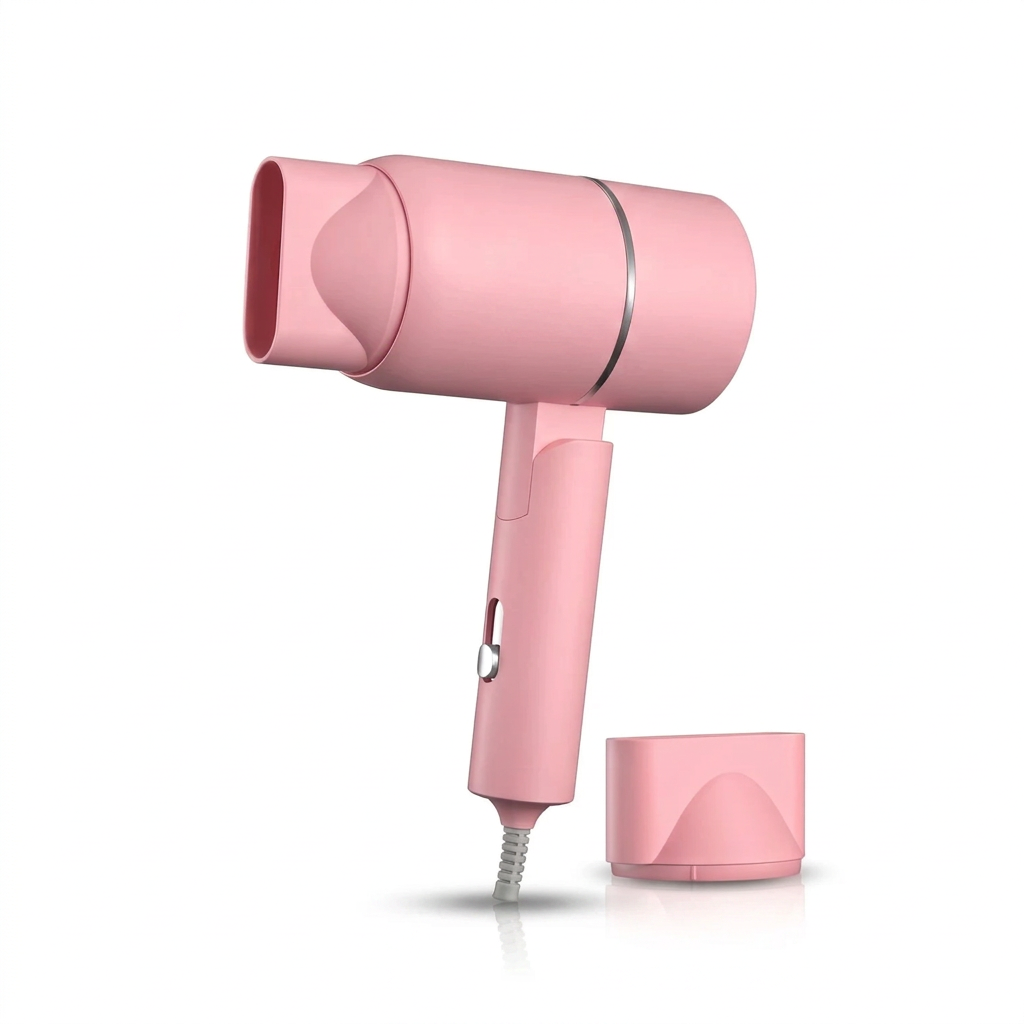 RAF Hair Dryer R.4614 – Pink 750W, 20,000 RPM | 2 Speeds & 2 Temperatures | Foldable Handle, Lightweight Low-Noise Design, Overheat Protection