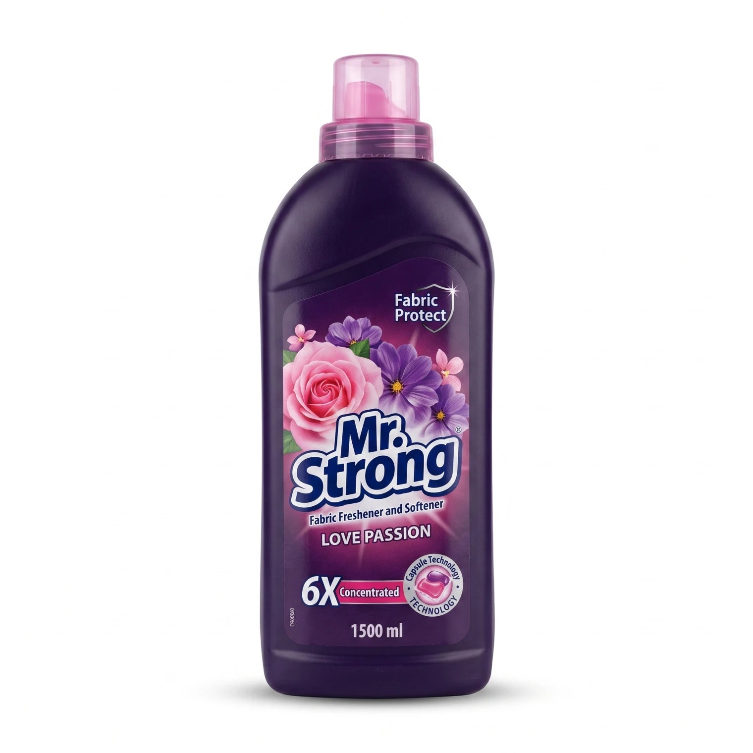 Mr.Strong Fabric Freshner and Softener Love Passion 1500ml – 6X Concentrated Formula with Capsule Technology and Fabric Protect