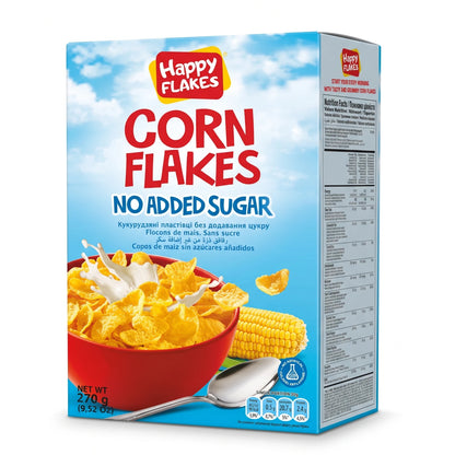 Happy Flakes CORN FLAKES 270 g – No Added Sugar, No Artificial Colours or Flavours Breakfast Cereal