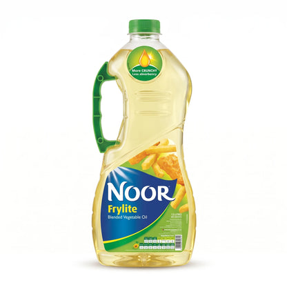Noor Frylite Blended Vegetable Cooking Oil 1.5 LITRES – Refined Palm Super Olein, Vitamins A & D, 100% Vegetable Oil