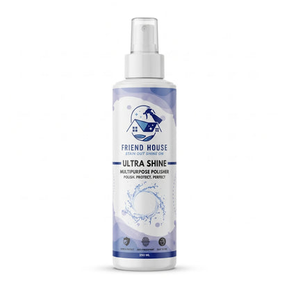 FRIEND HOUSE ULTRA SHINE Multipurpose Polisher 250 ML | Anti-Fingerprint Shine & Protection | Easy-to-Use Polish for Everyday Surfaces