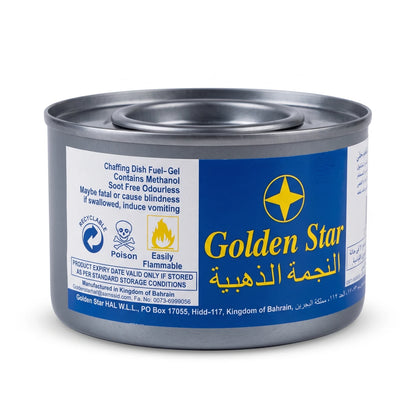 Golden Star Chafing Dish Fuel-Gel – Soot-Free Odourless Methanol Gel for Food Warmers and Catering